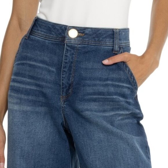 NEW Democracy AbTechnology Slash Pocket Jeans - High Rise, Wide Leg 1125 3s7 - Picture 4 of 5